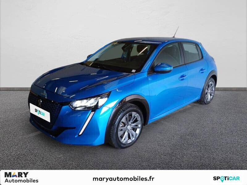 Bleu Utilisé 2021 Peugeot e-208 Business-Line Citadine | 15 790 € (Prix assez cher) - Image 1/4