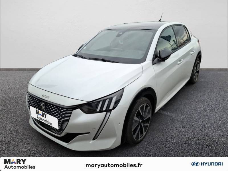 Blanc Utilisé 2021 Peugeot e-208 GT Citadine | 18 290 € (Prix assez cher) - Image 1/3