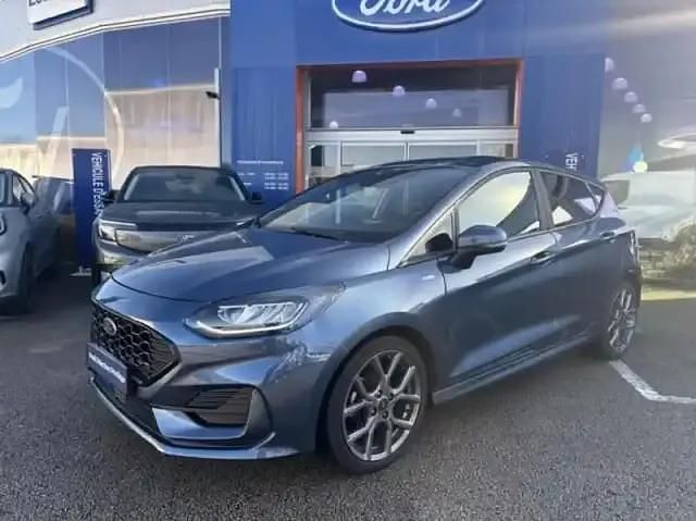 Bleu azur métallisée Occasion 2023 Ford Fiesta ST-Line X Berline | 17 499 € (Prix juste) - Image 1/4