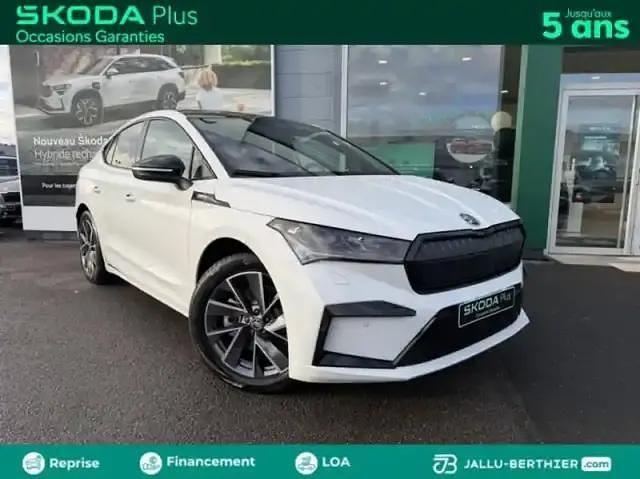 Occasion Skoda Enyaq iV SportLine 210 kW (286 ch) 2025 Blanc lune métallisée SUV
