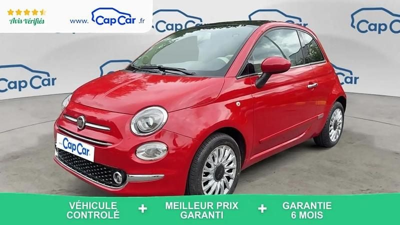 Rouge Utilisé 2017 Fiat 500 Lounge Citadine | 10 410 € (Bon prix) - Image 1/4