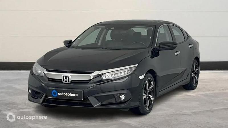 Noir Occasion 2017 Honda Civic Exclusive Berline | 21 499 € (Prix assez cher) - Image 1/4
