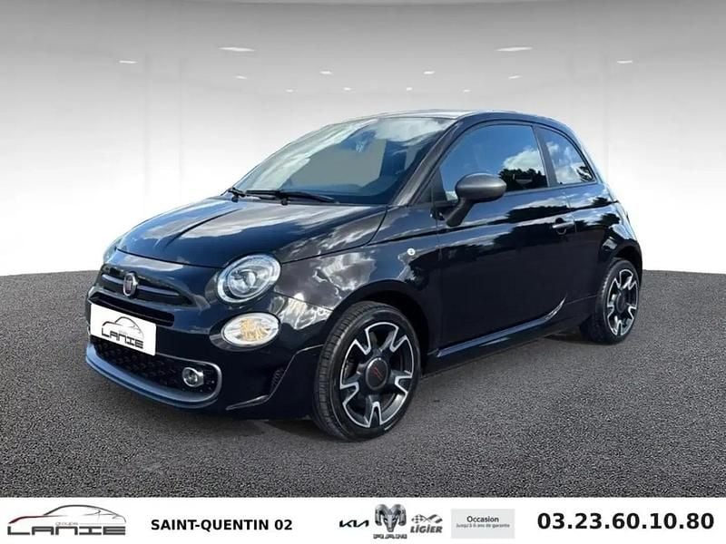 Noir Utilisé 2018 Fiat 500 S Citadine | 9 990 € (Prix juste) - Image 1/4