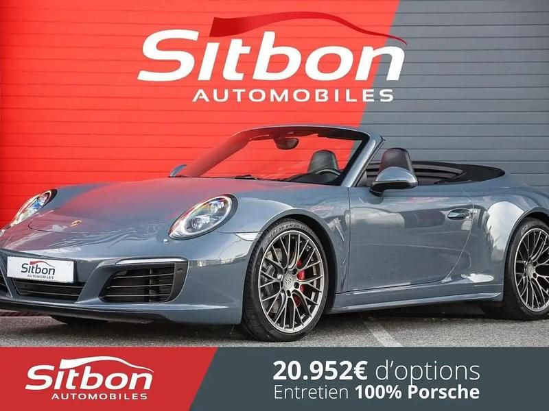 Bleu Occasion 2016 Porsche 911 Carrera 4S Cabriolet Cabriolet | 124 980 € (Prix cher) - Image 1/4