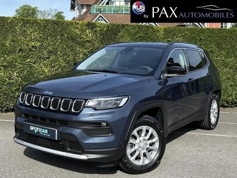 Bleu Utilisé 2021 Jeep Compass Limited SUV | 22 900 € (Prix juste) - Image 1/4