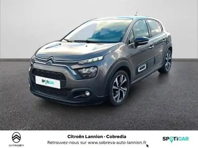 Gris platinium (m) noir onyx Occasion 2021 Citroën C3 PureTech Berline | 12 990 € (Prix assez cher) - Image 1/4