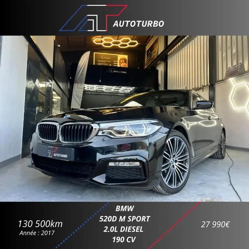 Noir Occasion 2017 BMW 520 M Sport Berline | 27 990 € (Prix juste) - Image 1/4
