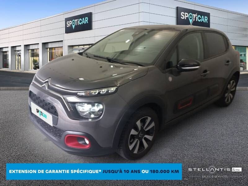 Gris Occasion 2021 Citroën C3 PureTech Citadine | 11 589 € (Prix juste) - Image 1/4