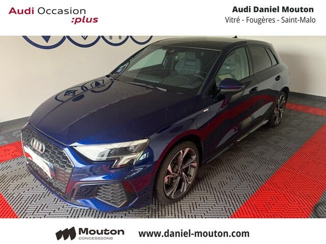Bleu navarre métallisé Utilisé 2024 Audi A3 Sportback e-tron S-Line Berline | 37 500 € (Prix juste) - Image 1/4