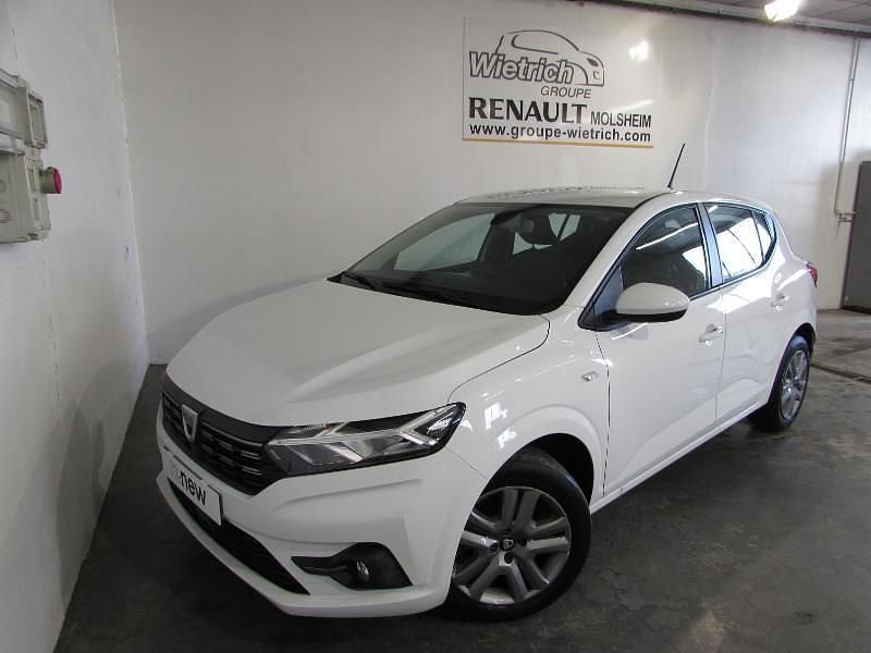 Blanc Utilisé 2021 Dacia Sandero Comfort Citadine | 11 850 € (Bon prix) - Image 1/4