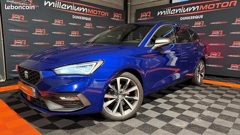 Bleu Utilisé 2020 Seat Leon FR Break | 16 490 € (Prix juste) - Image 1/4