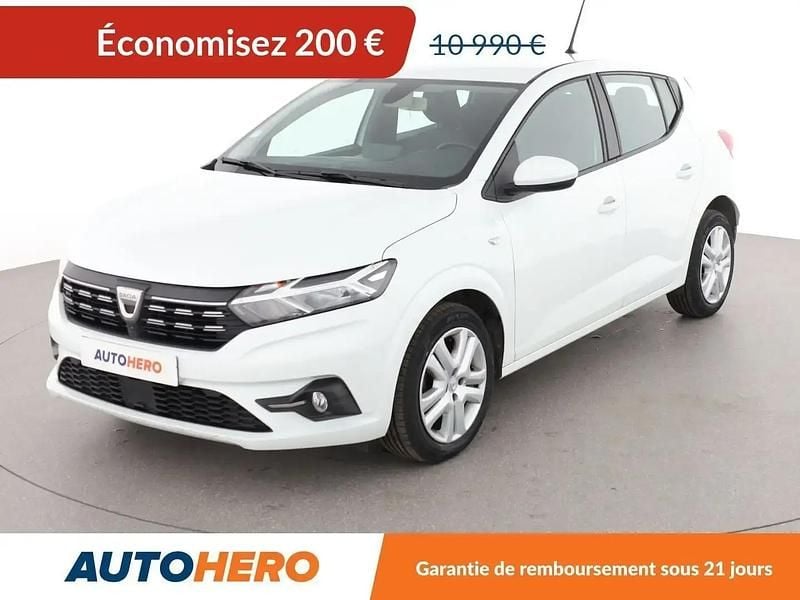 Blanc Utilisé 2021 Dacia Sandero Comfort Citadine | 10 190 € (Prix juste) - Image 1/2