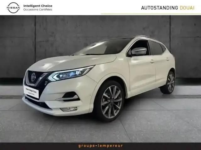 Blanc lunaire cuir noir Utilisé 2019 Nissan Qashqai Tekna+ SUV | 20 990 € (Prix assez cher) - Image 1/4