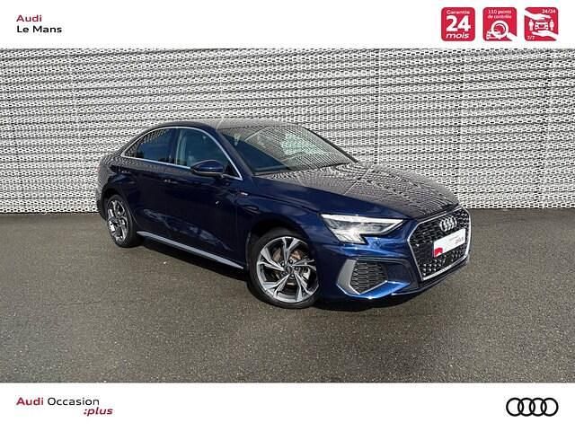Bleu navarre métallisé Utilisé 2024 Audi A3 S-Line Berline | 33 990 € (Prix juste) - Image 1/4