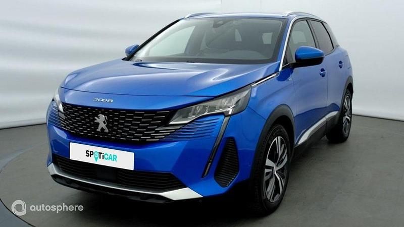Bleu Utilisé 2021 Peugeot 3008 Allure SUV | 24 280 € (Prix juste) - Image 1/4
