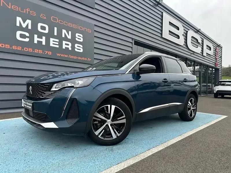 Bleu Utilisé 2022 Peugeot 3008 GT SUV | 28 990 € (Prix cher) - Image 1/2