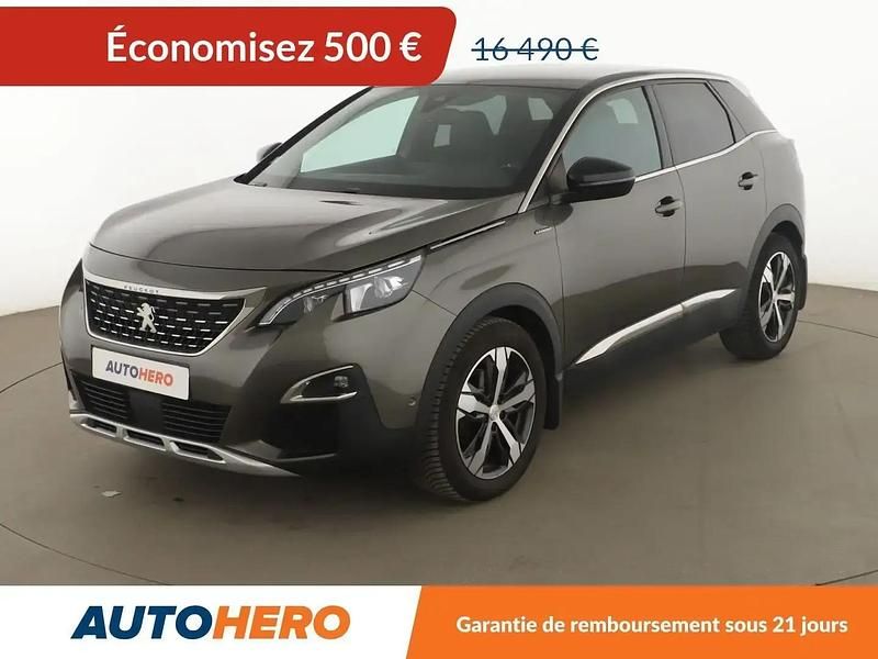 Vert Utilisé 2017 Peugeot 3008 GT-line SUV | 15 990 € (Prix juste) - Image 1/2
