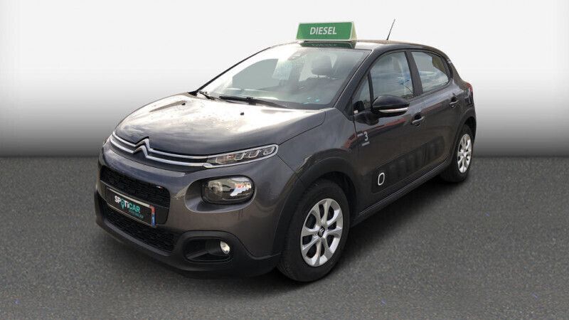 Gris Utilisé 2019 Citroën C3 PureTech Citadine | 9 322 € (Prix juste) - Image 1/4