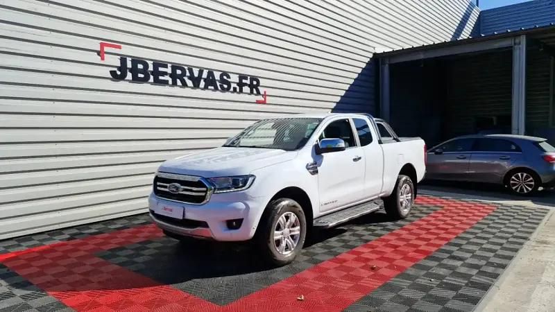 Blanc Utilisé 2021 Ford Ranger Limited Pick-up | 30 990 € (Prix juste) - Image 1/4