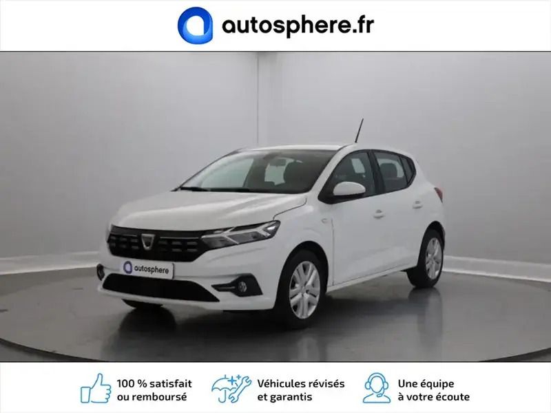Blanc Utilisé 2022 Dacia Sandero Comfort Citadine | 13 799 € (Prix juste) - Image 1/4