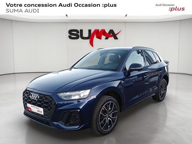Bleu navarre métallisé Occasion 2021 Audi Q5 S-Line SUV | 33 990 € (Prix juste) - Image 1/4