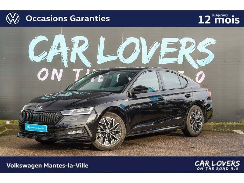 Noir Utilisé 2024 Skoda Octavia SportLine Berline | 33 990 € (Prix juste) - Image 1/3
