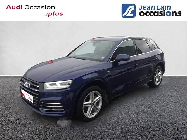 Bleu navarre métallisé Occasion 2020 Audi Q5 S-Line SUV | 39 990 € (Prix assez cher) - Image 1/4