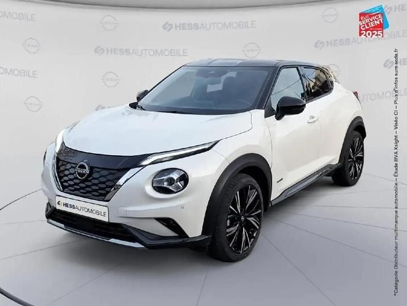 Blanc lunaire+toit noir métallisé Occasion 2022 Nissan Juke SUV | 21 499 € (Prix juste) - Image 1/4