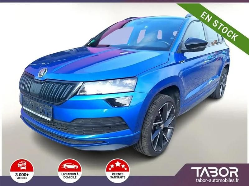Bleu Utilisé 2020 Skoda Karoq SportLine SUV | 20 988 € (Prix juste) - Image 1/4