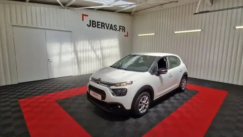 Blanc Utilisé 2021 Citroën C3 Feel Citadine | 7 590 € - Image 1/4