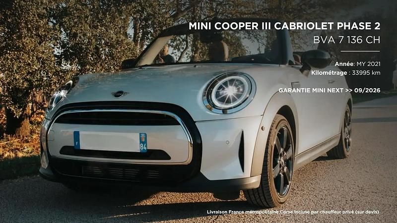 Gris Occasion 2021 Mini Cooper Cabriolet Premium Cabriolet | 26 490 € (Prix juste) - Image 1/4