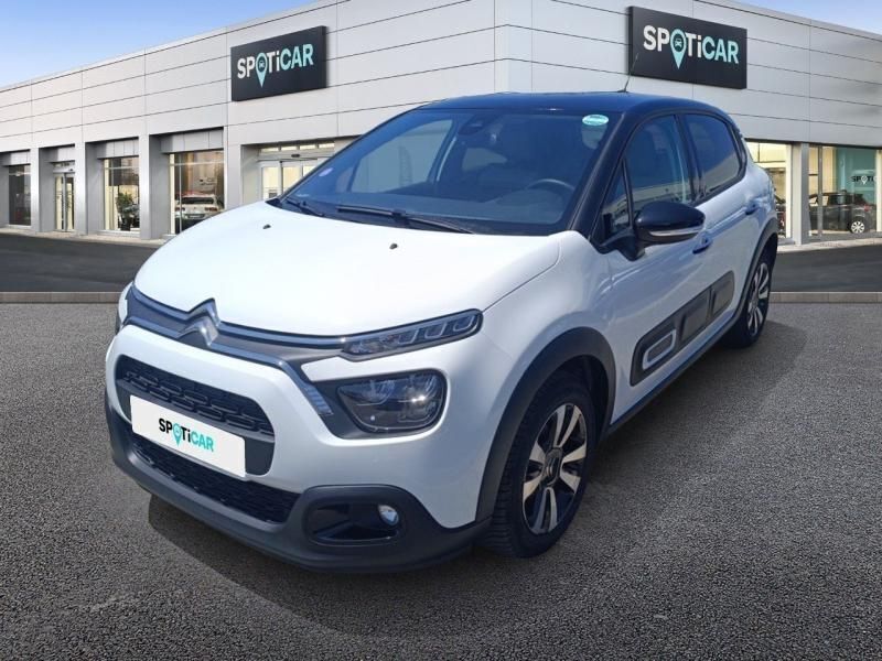 Blanc banquise (o) noir perla nera Utilisé 2023 Citroën C3 PureTech Citadine | 11 899 € (Prix juste) - Image 1/4