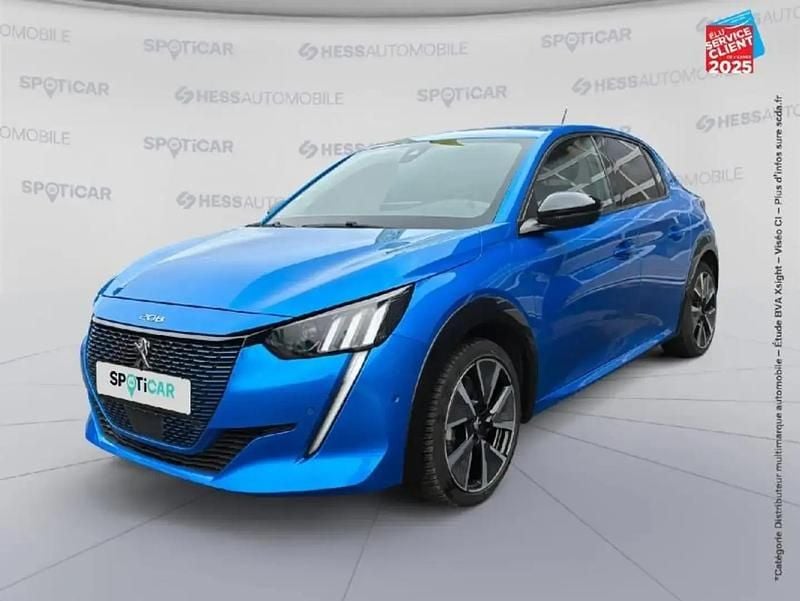 Bleu Utilisé 2021 Peugeot e-208 GT Citadine | 14 999 € (Bon prix) - Image 1/4
