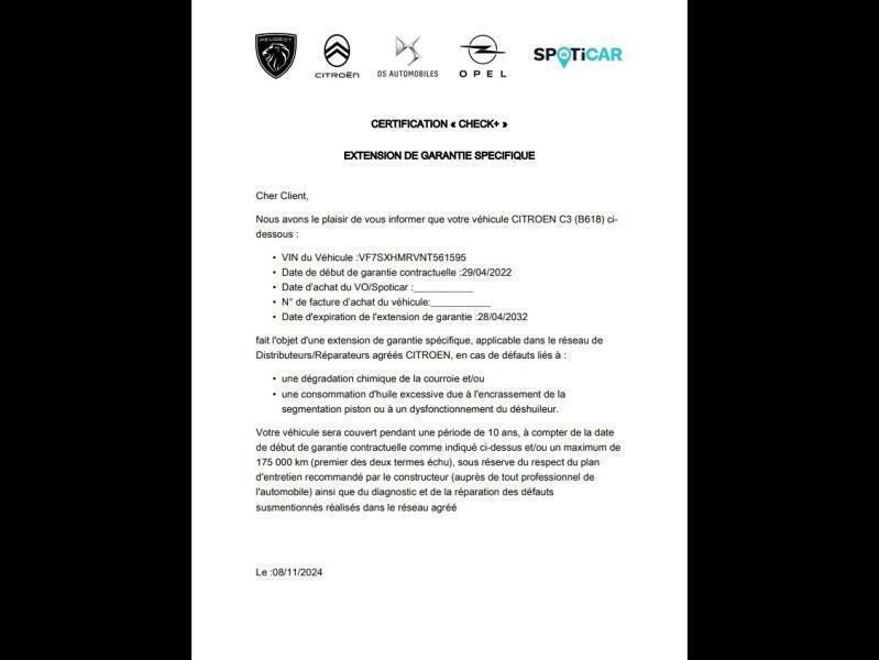 Dore Utilisé 2022 Citroën C3 Feel Citadine | 12 490 € (Prix juste) - Image 1/3