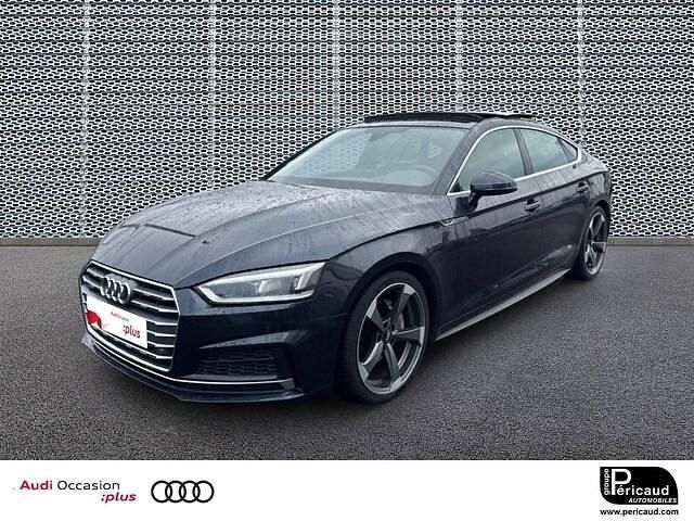 Bleu lunaire métallisé Occasion 2018 Audi A5 Sportback S-Line Citadine | 24 990 € (Bon prix) - Image 1/4
