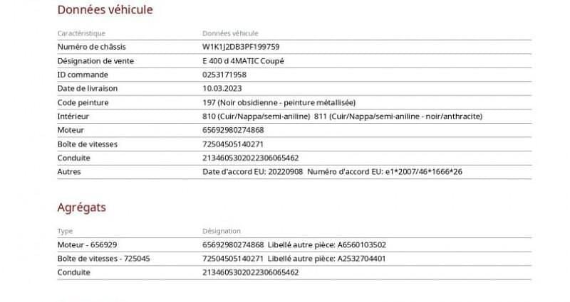Occasion 2023 Mercedes E400 AMG line Coupé | 57 990 € - Image 1/3