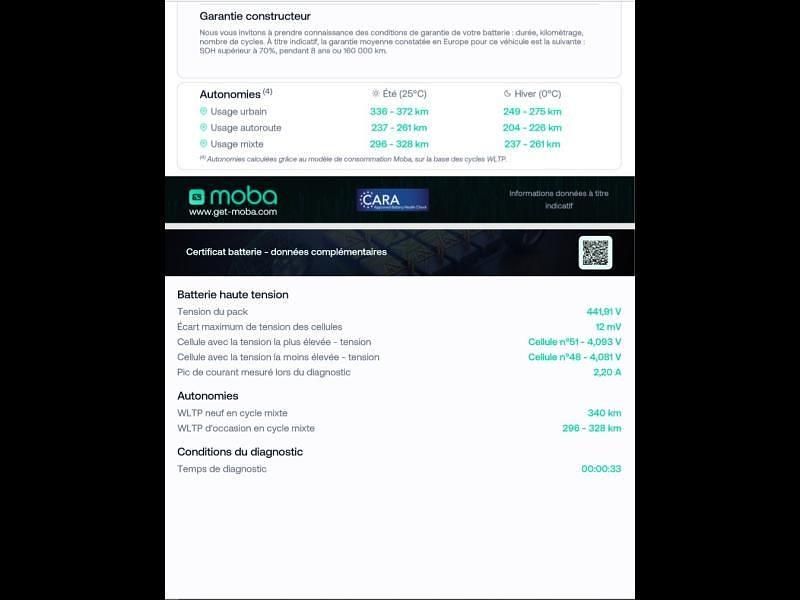 Occasion Peugeot e-208 Allure 100 kW (136 ch) 2021 Citadine