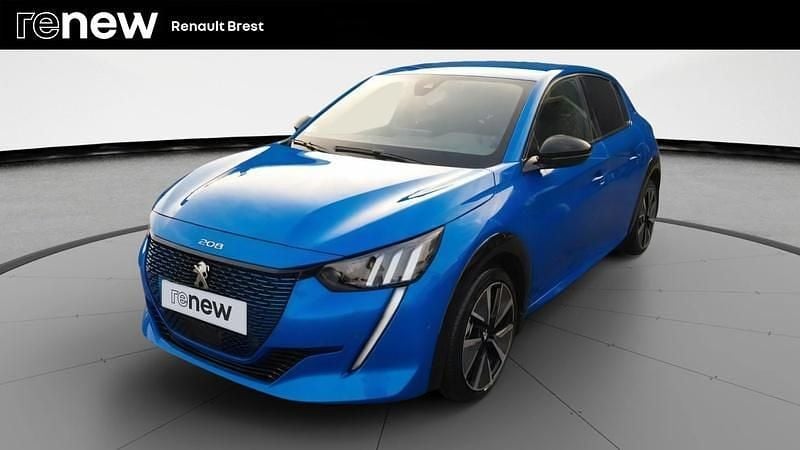 Bleu Utilisé 2022 Peugeot e-208 GT Citadine | 16 990 € (Prix juste) - Image 1/4