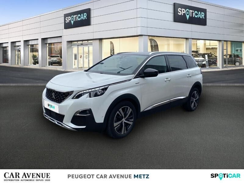 Blanc nacré (s) Utilisé 2020 Peugeot 5008 GT-line Monospace | 18 990 € (Prix juste) - Image 1/1