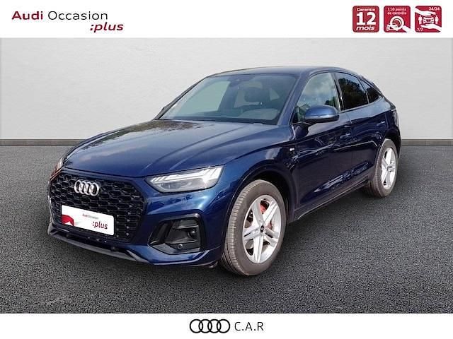 Bleu navarre métallisé Utilisé 2022 Audi Q5 Sportback S-Line SUV | 45 900 € (Super prix) - Image 1/4