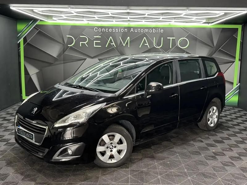 Noir Utilisé 2015 Peugeot 5008 Allure Monospace | 9 490 € (Prix juste) - Image 1/4