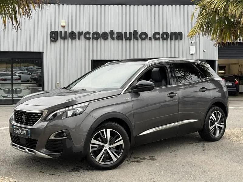 Gris Utilisé 2019 Peugeot 3008 GT-line SUV | 17 990 € (Super prix) - Image 1/4