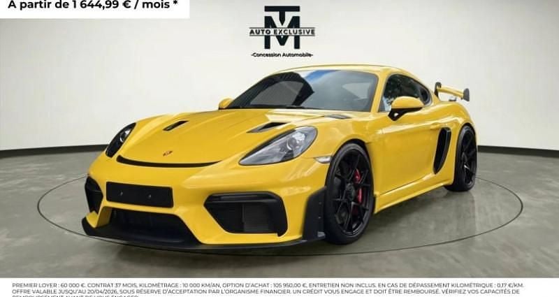 Occasion Porsche 718 Cayman GT4 500 ch (367 kW) 2022 Jaune Coupé