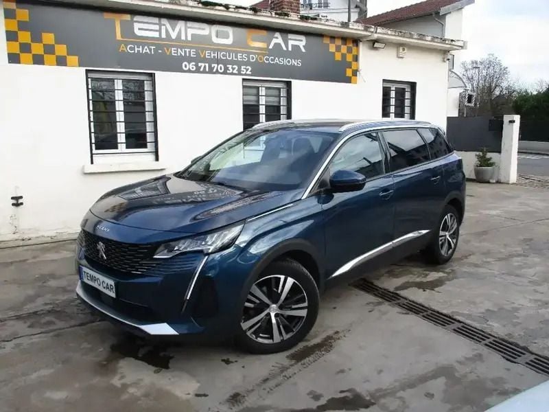 Bleu Utilisé 2021 Peugeot 5008 Allure Monospace | 17 490 € (Super prix) - Image 1/4