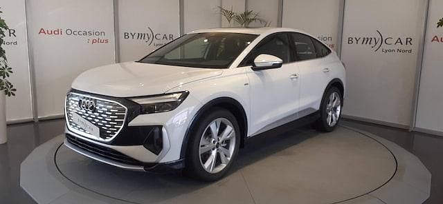 Blanc glacier métallisé Utilisé 2023 Audi Q4 Sportback e-tron S-Line SUV | 38 000 € (Prix juste) - Image 1/4