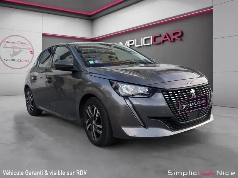 Gris Utilisé 2021 Peugeot 208 Allure Citadine | 16 190 € (Prix juste) - Image 1/4