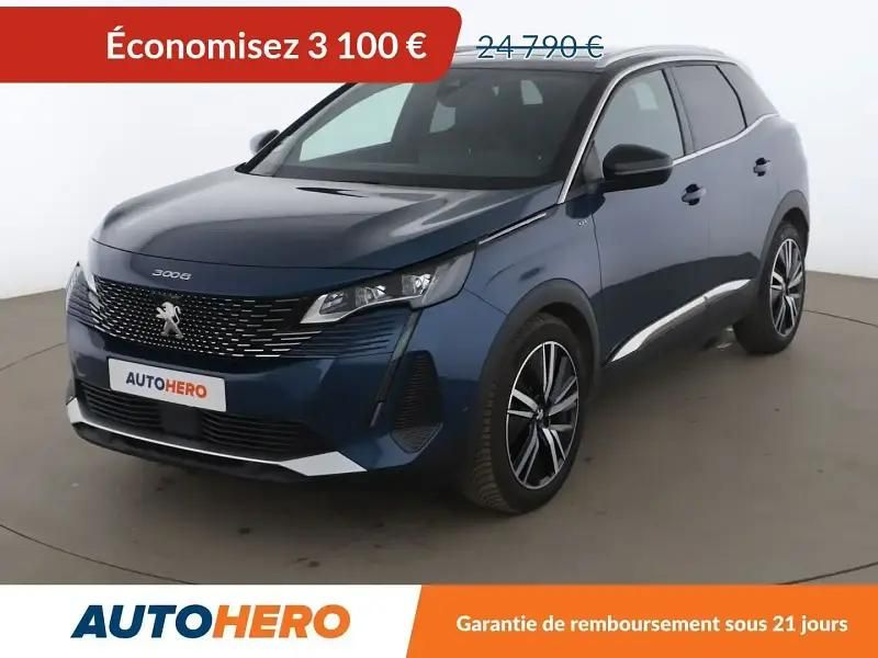 Bleu Utilisé 2021 Peugeot 3008 GT SUV | 21 690 € (Prix juste) - Image 1/2