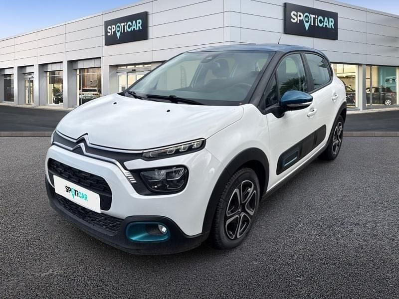 Blanc banquise (o) bleu emeraude Utilisé 2022 Citroën C3 PureTech Citadine | 12 999 € (Prix juste) - Image 1/4