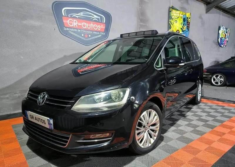 Noir Occasion 2013 VW Sharan Highline Monospace | 17 990 € - Image 1/4