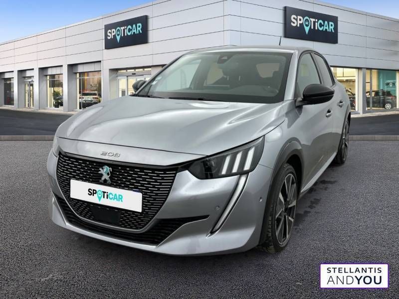 Gris Utilisé 2020 Peugeot e-208 GT-line Citadine | 14 490 € (Bon prix) - Image 1/3